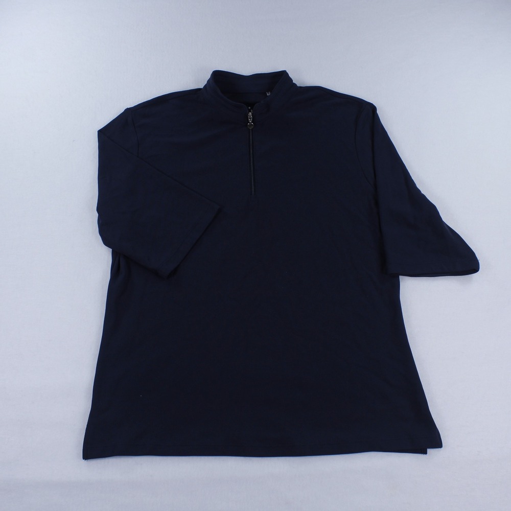 Nivo Sport Golf Polo Shirt Women's Size L Navy Blue Quarter Zip Short Sleeve